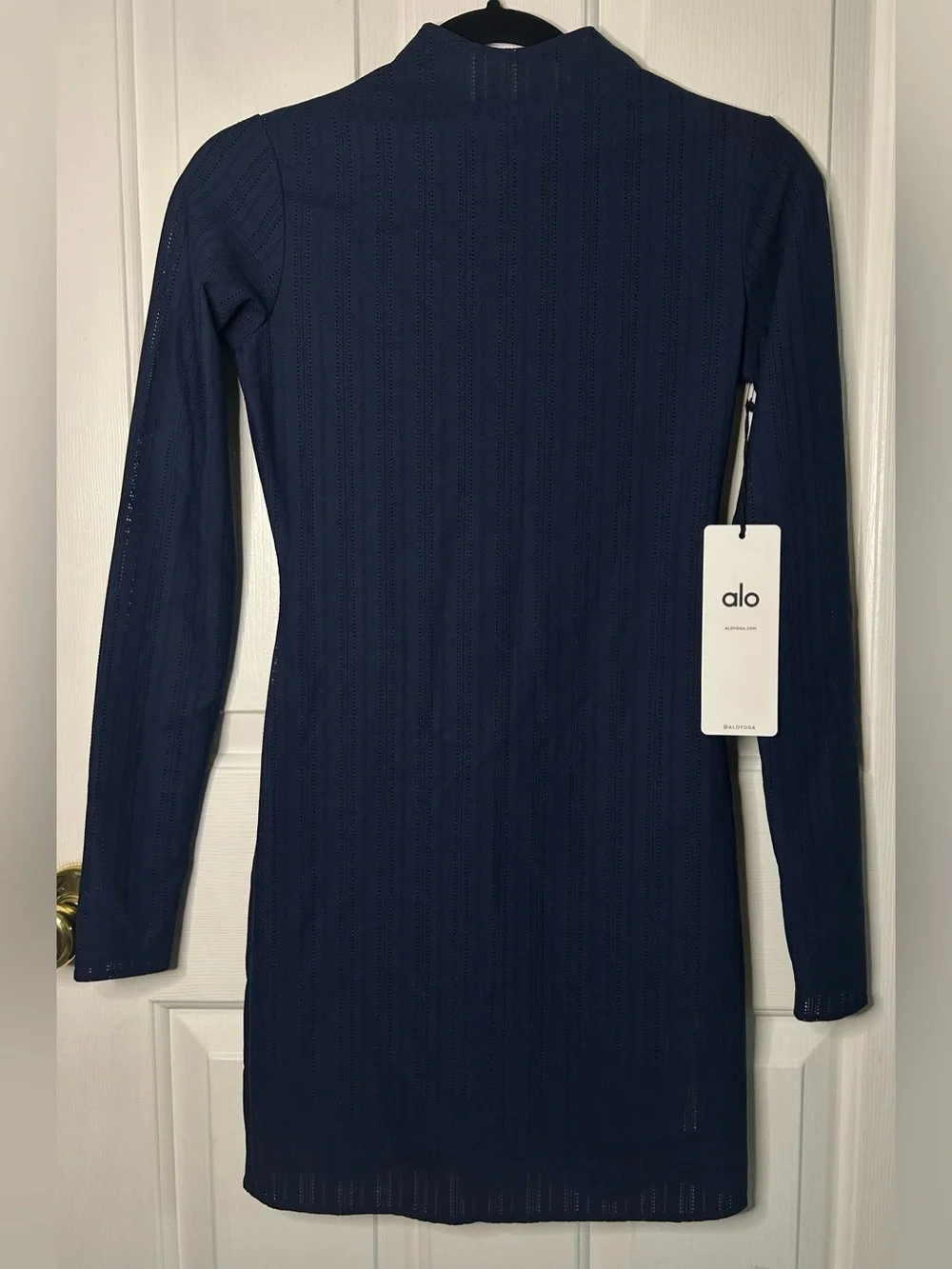 NWT ALO Yoga Euphoria Long Sleeve Dress- Navy/ Size X-Small